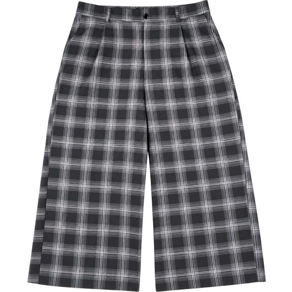 Torrid Studio Pants Womens 22 Black Gray Plaid Wide Leg Stretch Corporate Goth